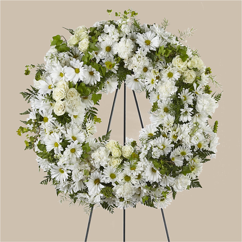 Faithful Wishes Wreath – Diana Flowers, Passaic NJ