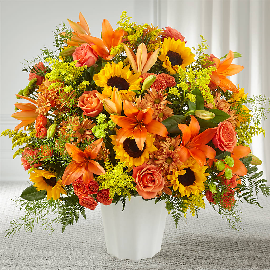 Harvest Thoughts Floor Basket – Diana Flowers, Passaic NJ