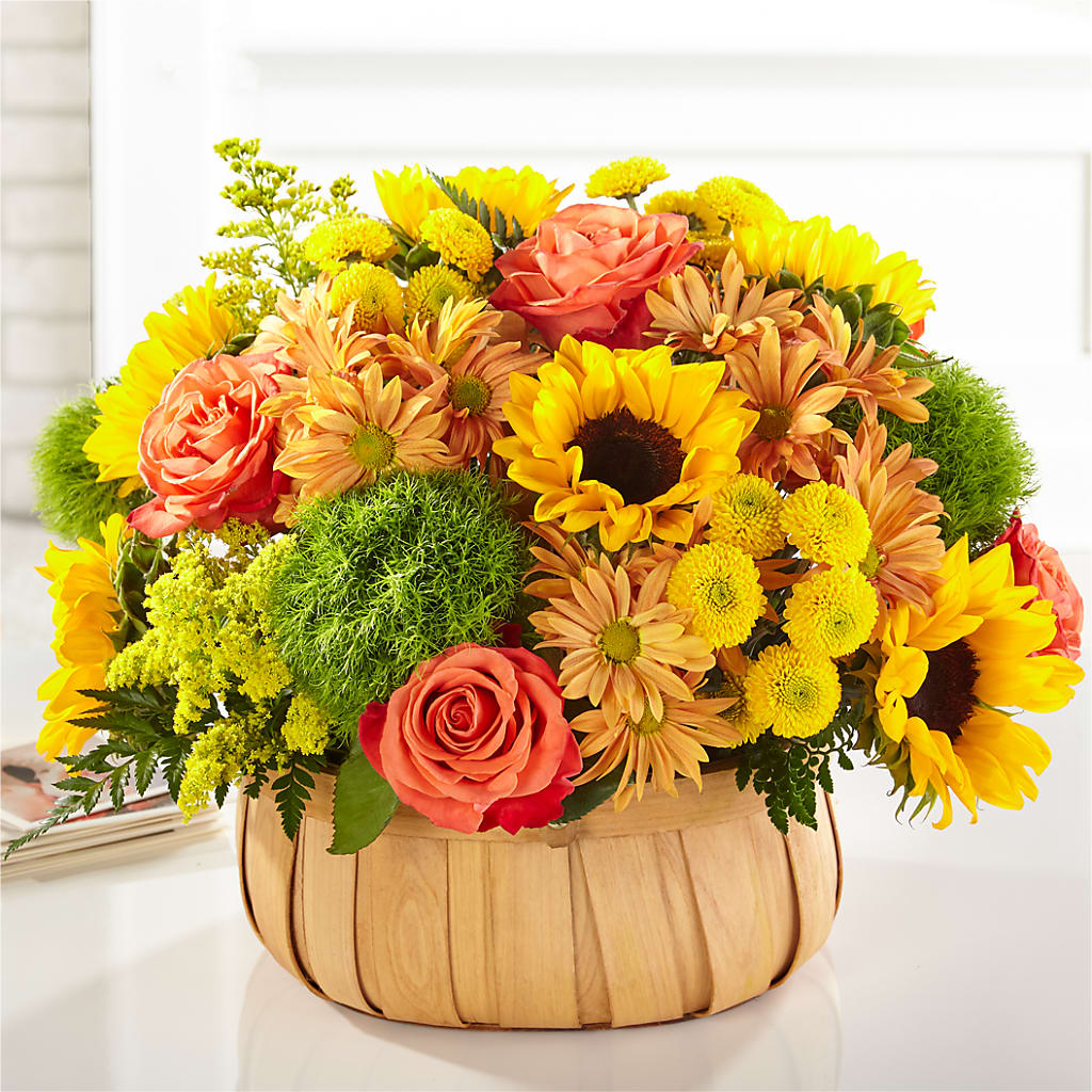 Harvest Sunflower Basket – Diana Flowers, Passaic NJ