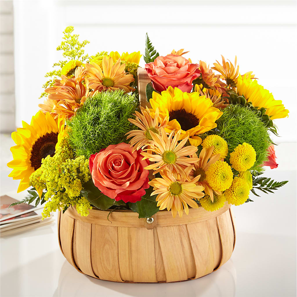 Harvest Sunflower Basket – Diana Flowers, Passaic NJ