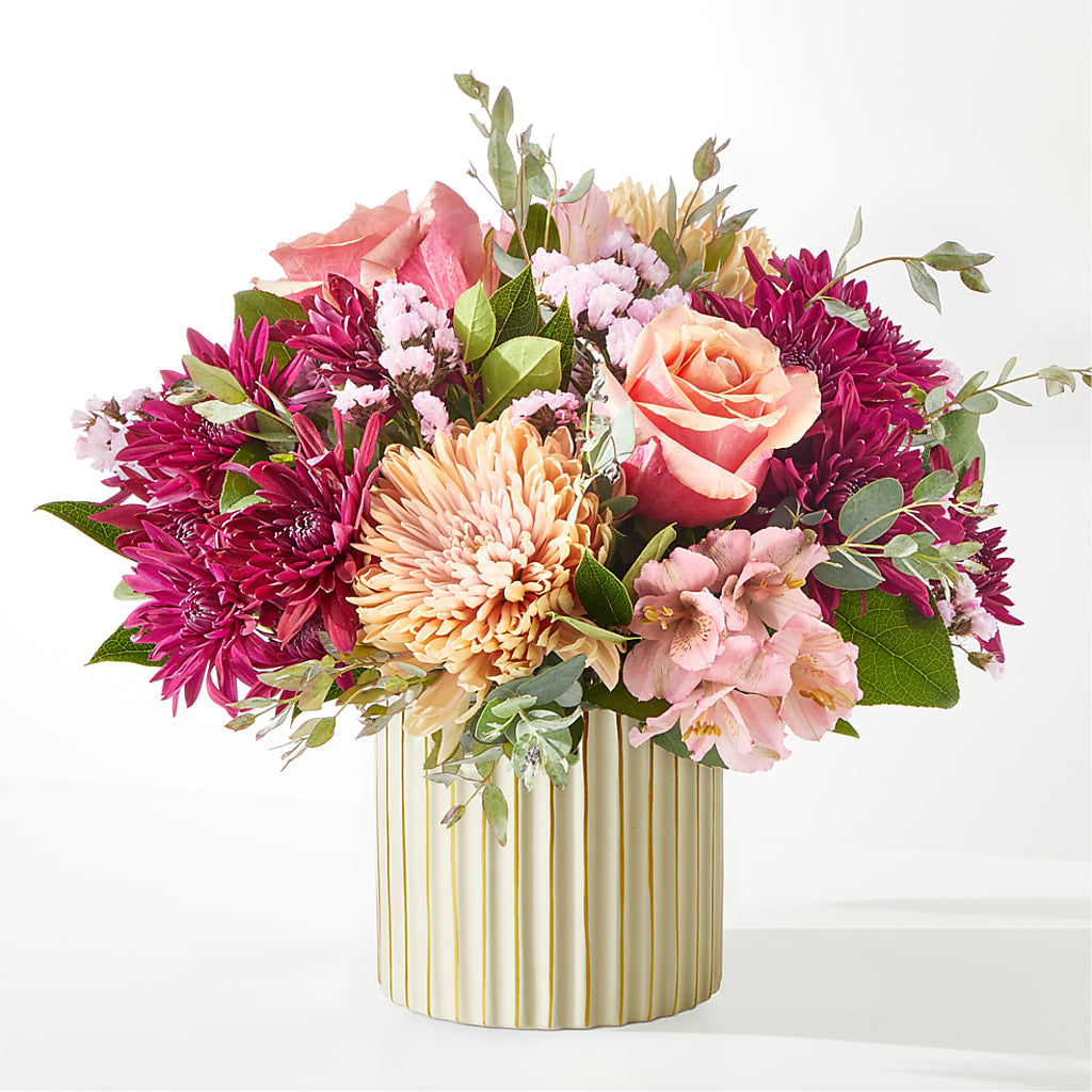 Berry Cobbler Bouquet with Ivory Vase – Diana Flowers, Passaic NJ