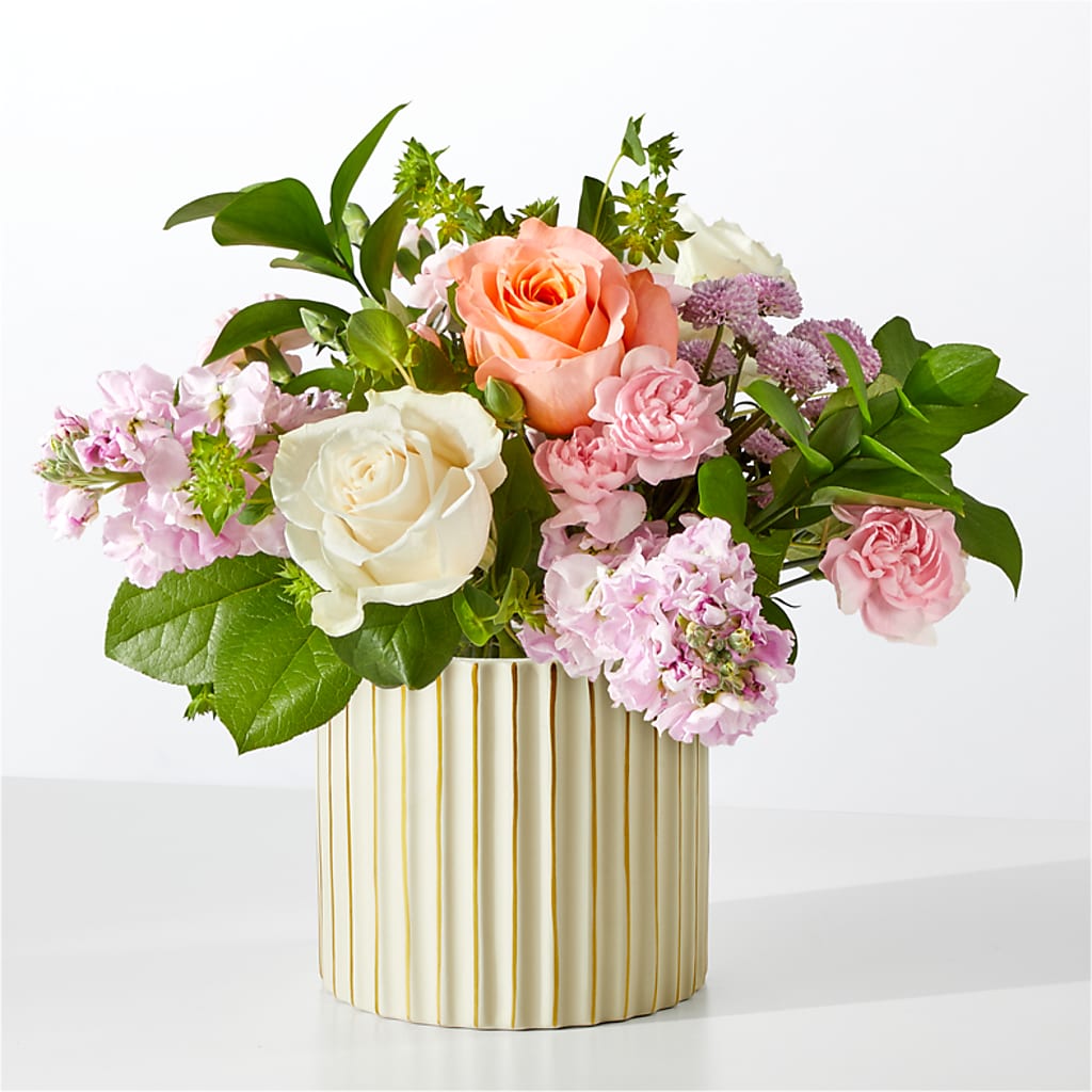 French Market Bouquet with Ivory Vase – Diana Flowers, Passaic NJ
