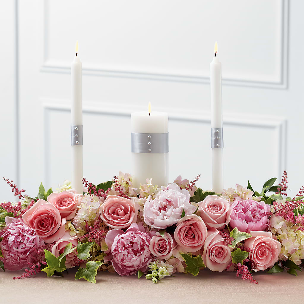 Worldwide Romance Unity Candle Arrangement – Diana Flowers, Passaic NJ
