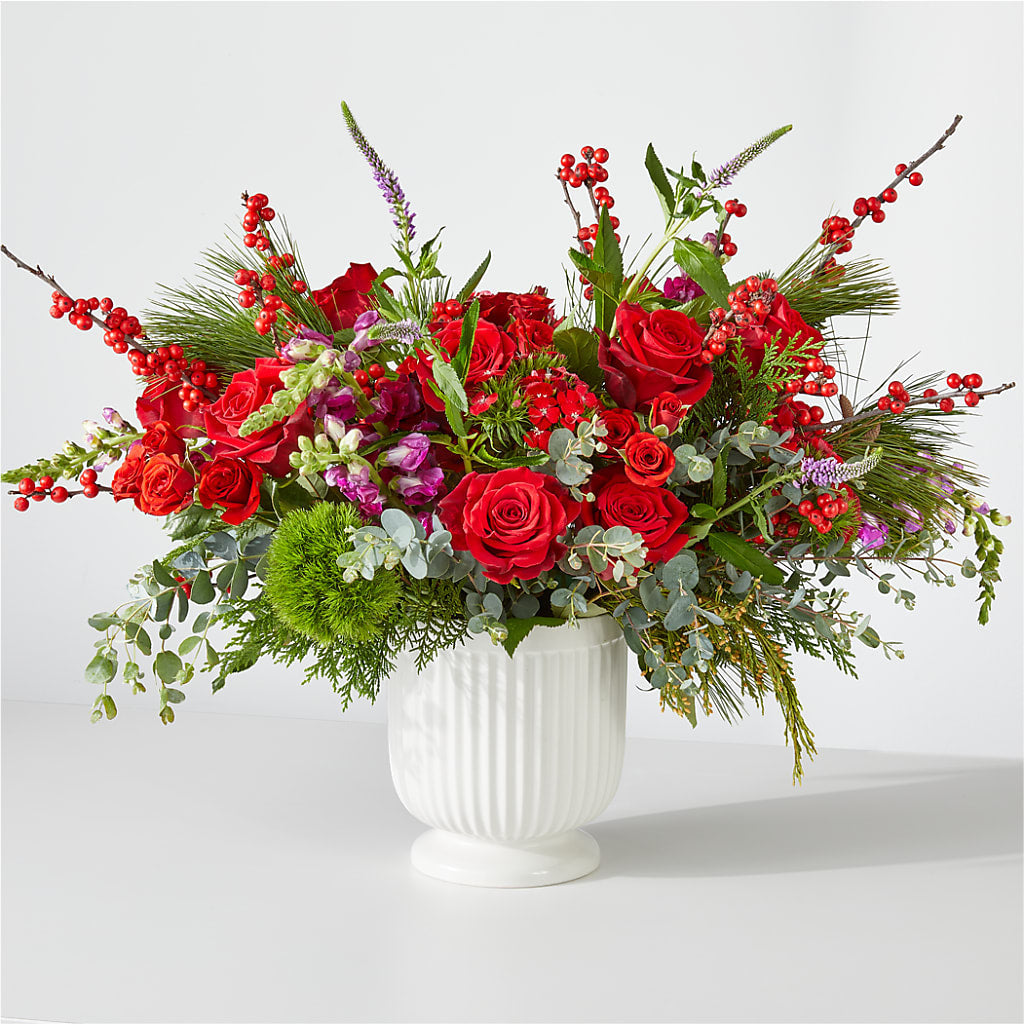 Big Red Bow Bouquet –  Diana Flowers, Passaic NJ