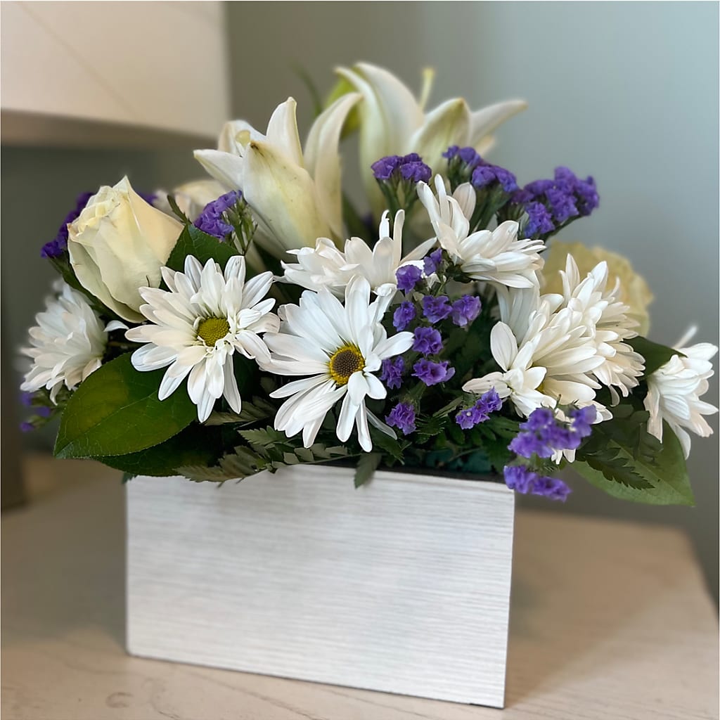 Beyond Blue Box Bouquet –  Diana Flowers, Passaic NJ