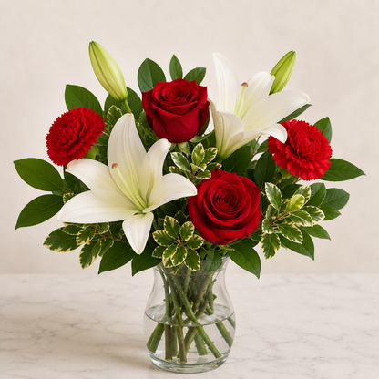 Classic Red Blooms –  Diana Flowers, Passaic NJ