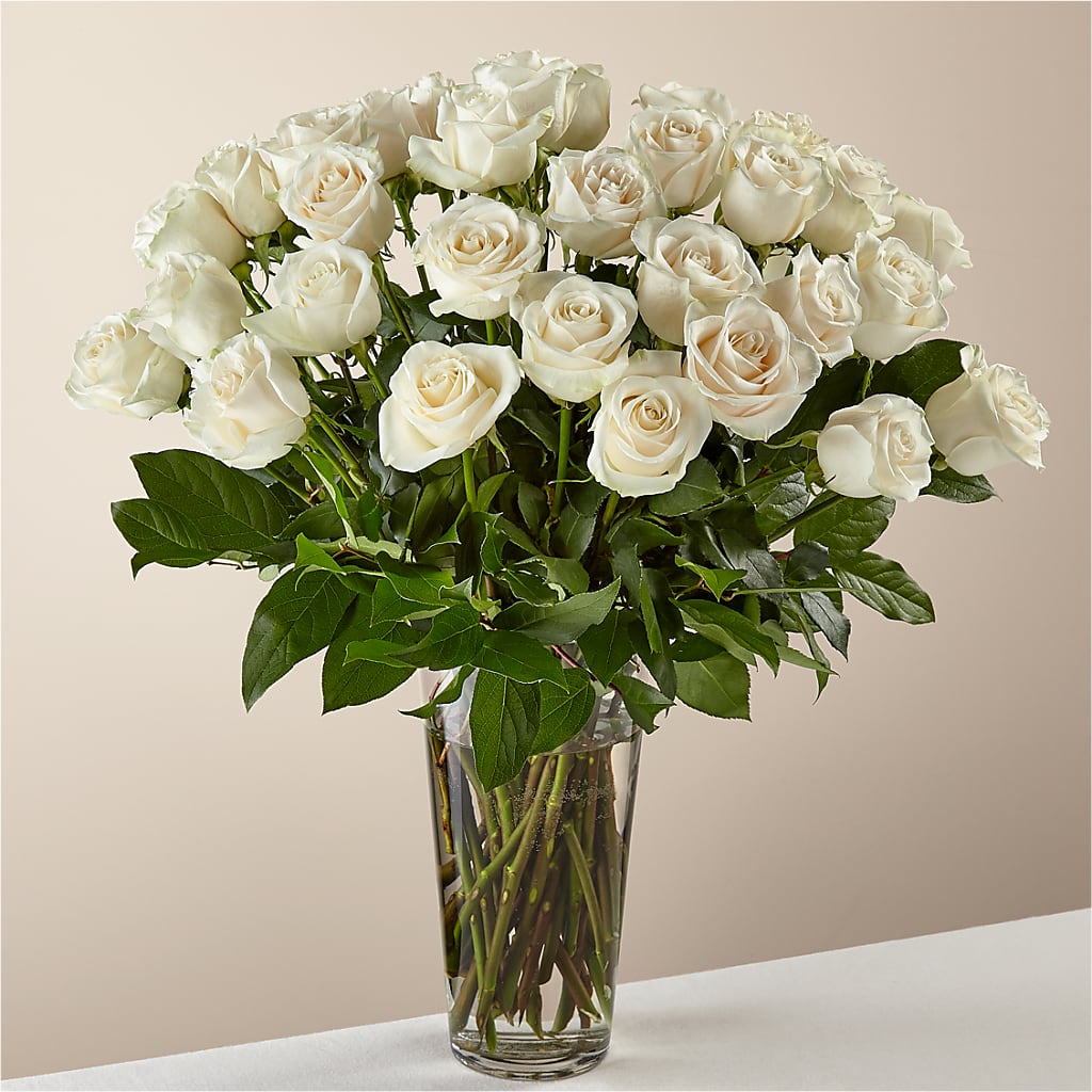 Long Stem White Rose Bouquet –  Diana Flowers, Passaic NJ