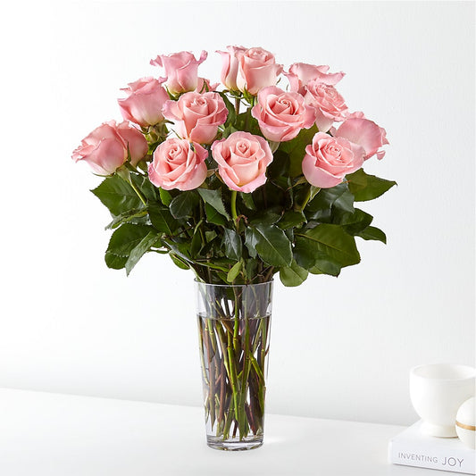 Long Stem Pink Rose Bouquet –  Diana Flowers, Passaic NJ