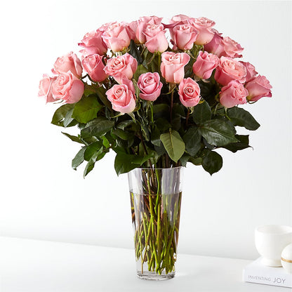 Long Stem Pink Rose Bouquet –  Diana Flowers, Passaic NJ
