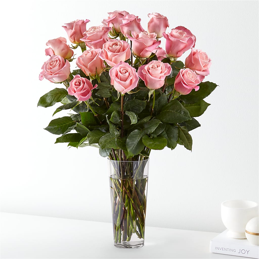Long Stem Pink Rose Bouquet –  Diana Flowers, Passaic NJ