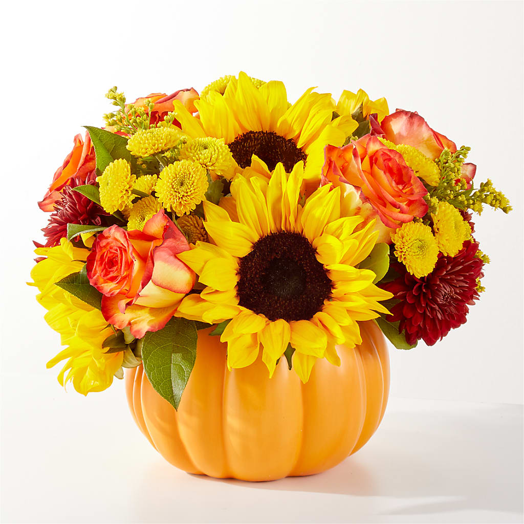 Golden Gourd Pumpkin Bouquet –  Diana Flowers, Passaic NJ