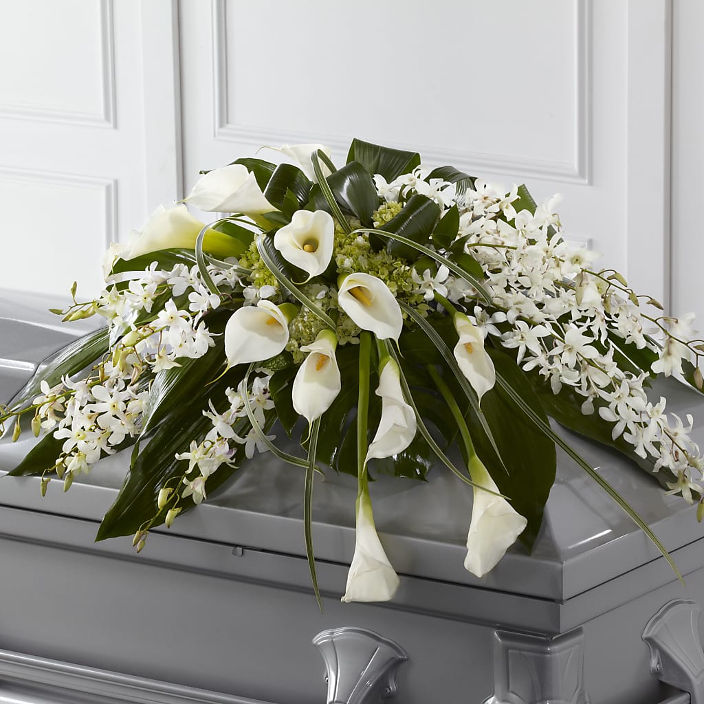 Angel Wings Casket Spray –  Diana Flowers, Passaic NJ