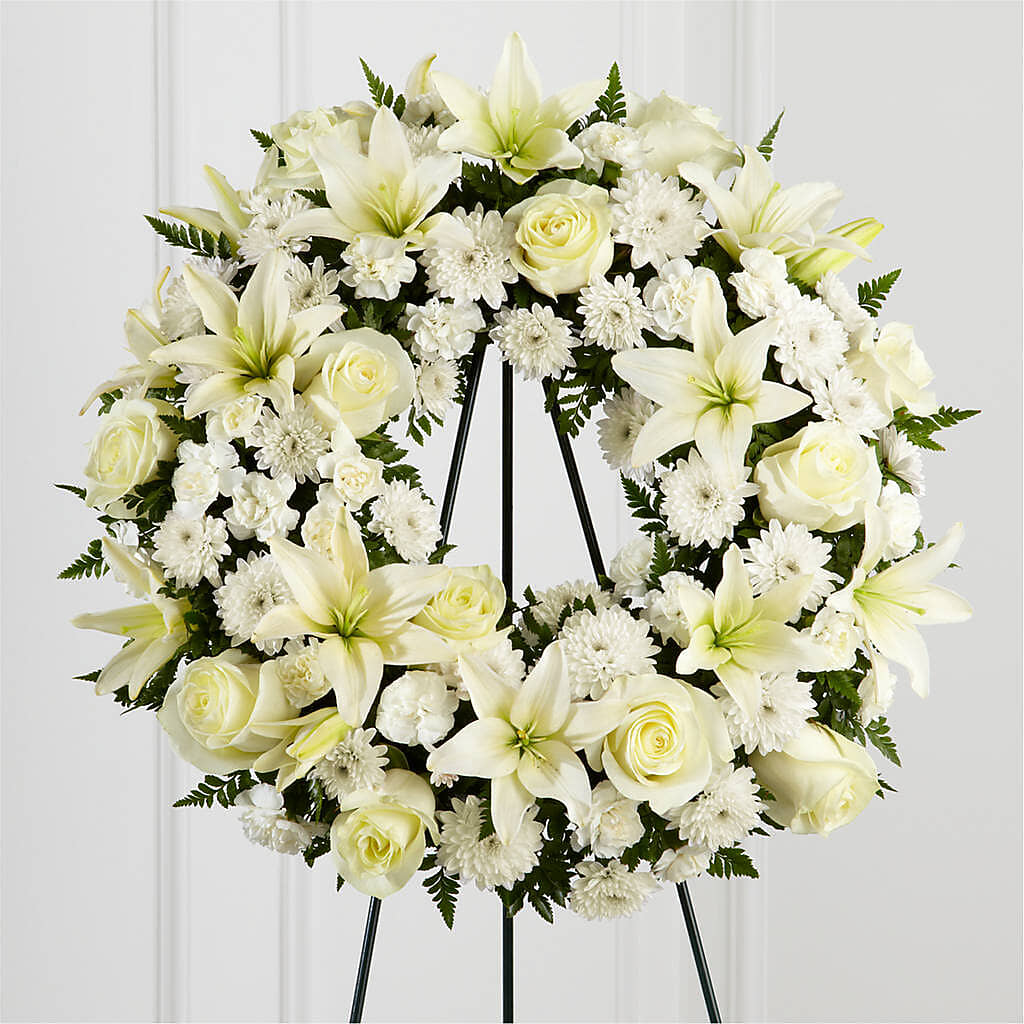 Treasured Tribute Wreath –  Diana Flowers, Passaic NJ