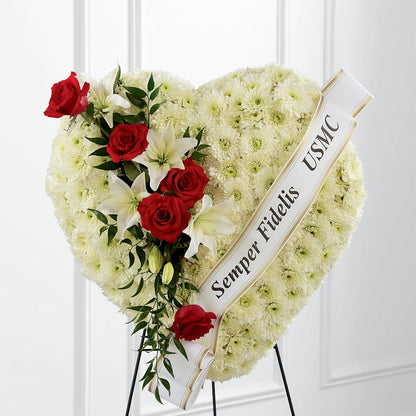 Heartfelt Hero Standing Heart –  Diana Flowers, Passaic NJ