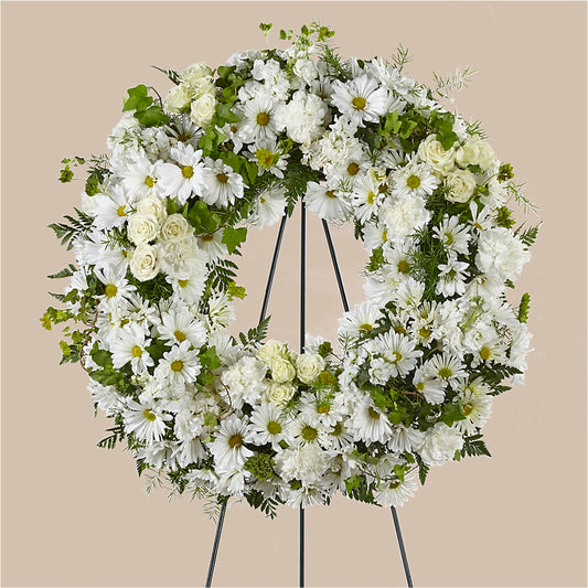 Faithful Wishes Wreath –  Diana Flowers, Passaic NJ