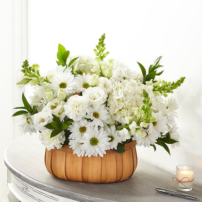 Pure Ivory Basket –  Diana Flowers, Passaic NJ