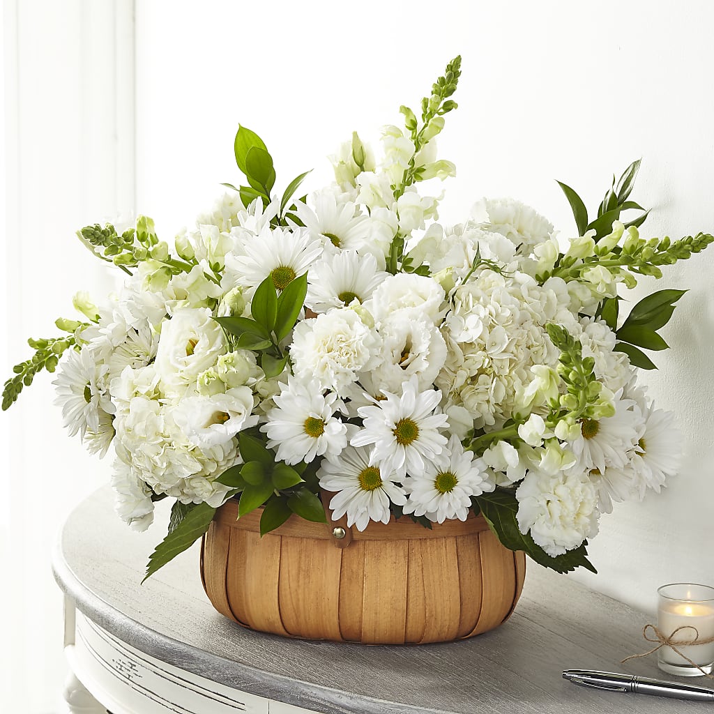 Pure Ivory Basket –  Diana Flowers, Passaic NJ