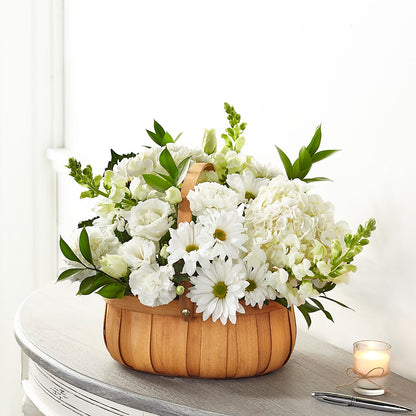 Pure Ivory Basket –  Diana Flowers, Passaic NJ