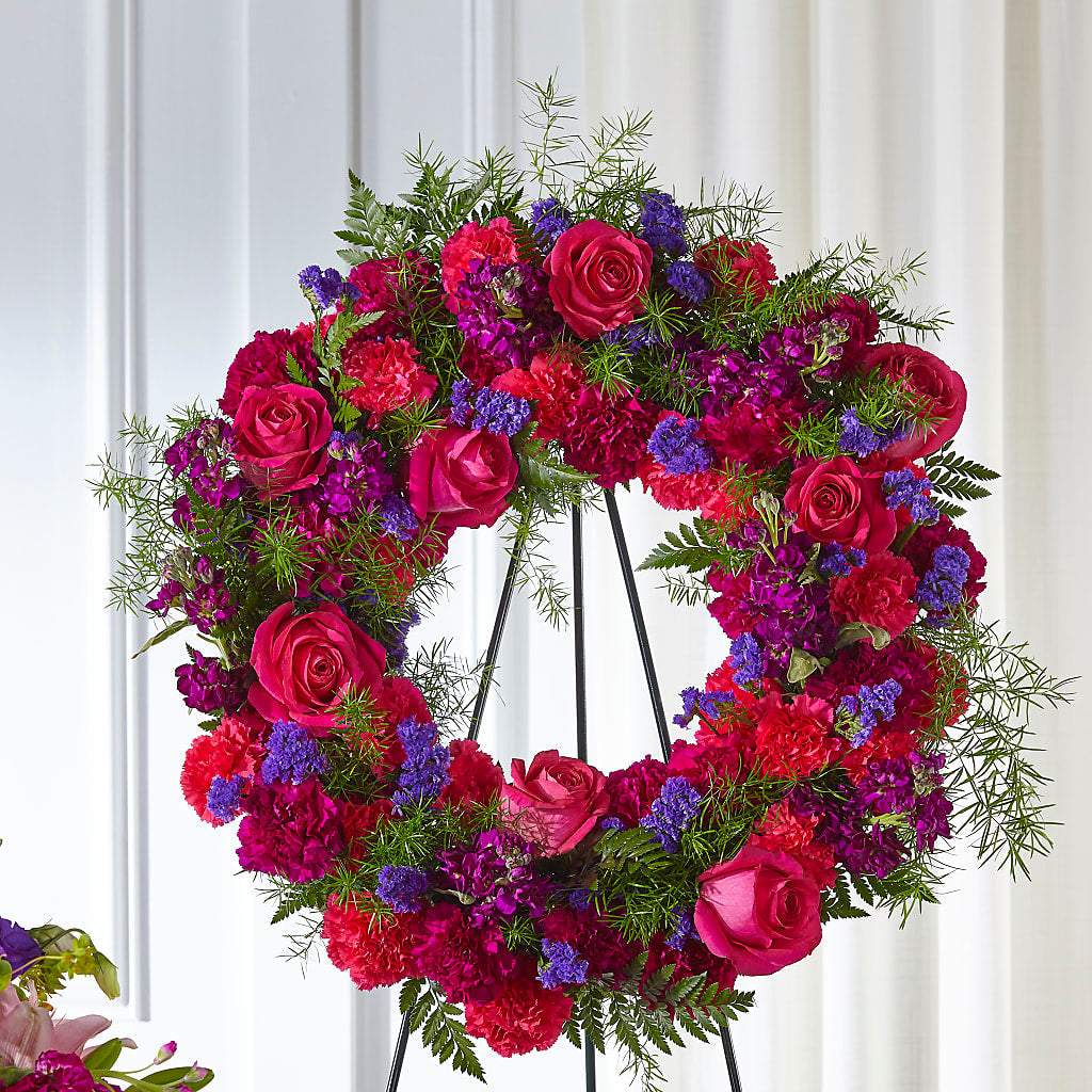 Calming Colors Wreath –  Diana Flowers, Passaic NJ