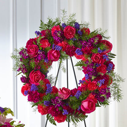 Calming Colors Wreath –  Diana Flowers, Passaic NJ