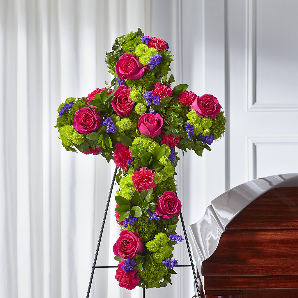 Tribute Rose Floral Cross –  Diana Flowers, Passaic NJ