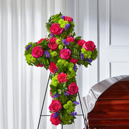 Tribute Rose Floral Cross –  Diana Flowers, Passaic NJ