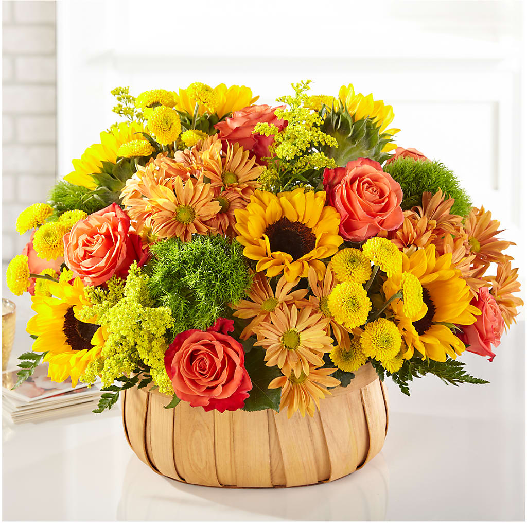 Harvest Sunflower Basket –  Diana Flowers, Passaic NJ