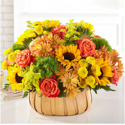 Harvest Sunflower Basket –  Diana Flowers, Passaic NJ