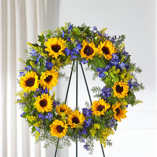 Bright Rays Wreath –  Diana Flowers, Passaic NJ