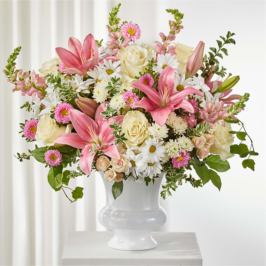 Empathetic Blooms Urn Arrangement –  Diana Flowers, Passaic NJ