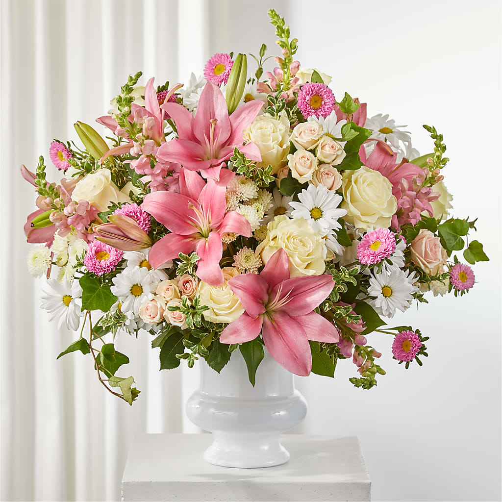 Empathetic Blooms Urn Arrangement –  Diana Flowers, Passaic NJ