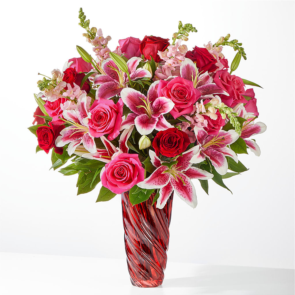 Always You Bouquet with Luxe Swirl Vase –  Diana Flowers, Passaic NJ