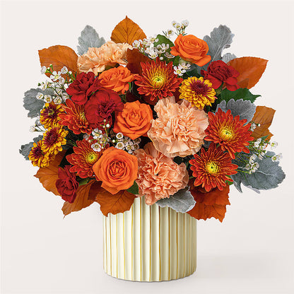 Merlot Bouquet with Ivory Vase –  Diana Flowers, Passaic NJ