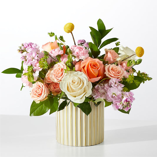 French Market Bouquet with Ivory Vase –  Diana Flowers, Passaic NJ