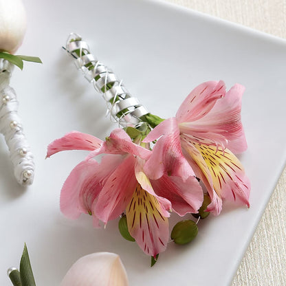 Pink Peruvian Lily Boutonniere –  Diana Flowers, Passaic NJ