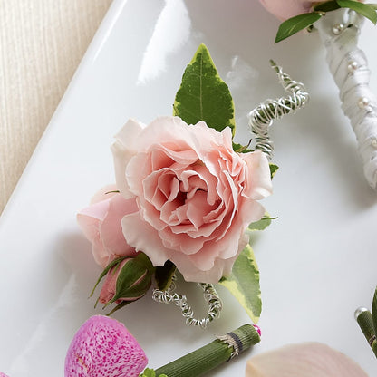 Pink Spray Rose Boutonniere –  Diana Flowers, Passaic NJ